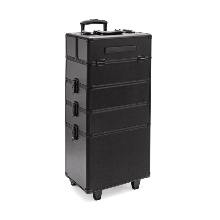 Trolley kosmetyczny z półką na lakiery - czarny mat Pure Black