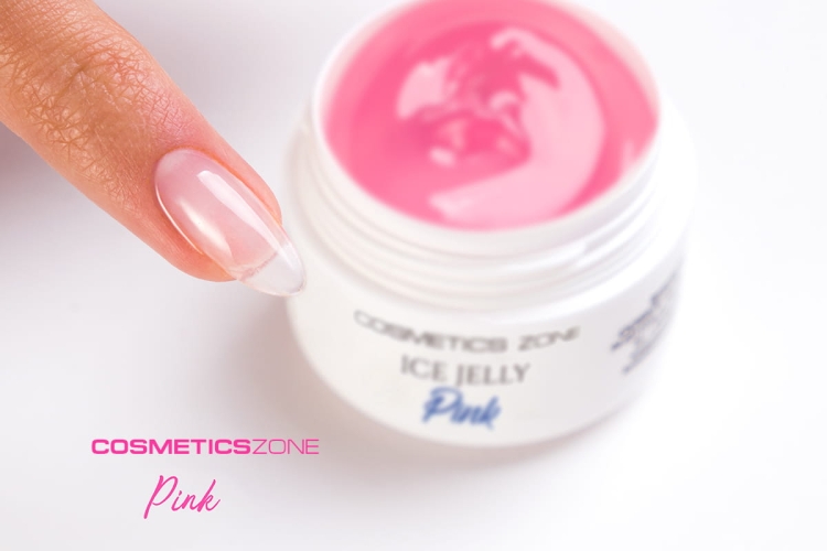 Żel do przedłużania paznokci UV LED galaretka ICE JELLY  przezroczysty róż - Pink