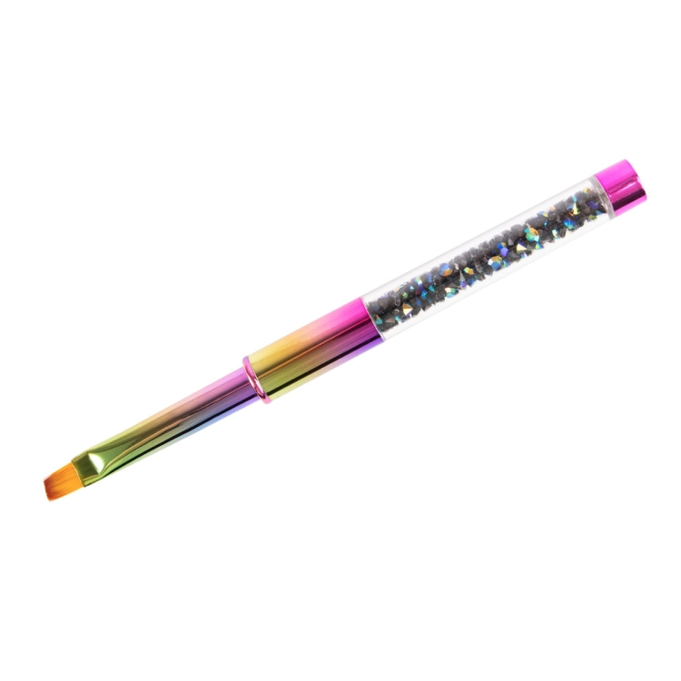 Tęczowy pędzelek do żelu z kryształkami Rainbow #6