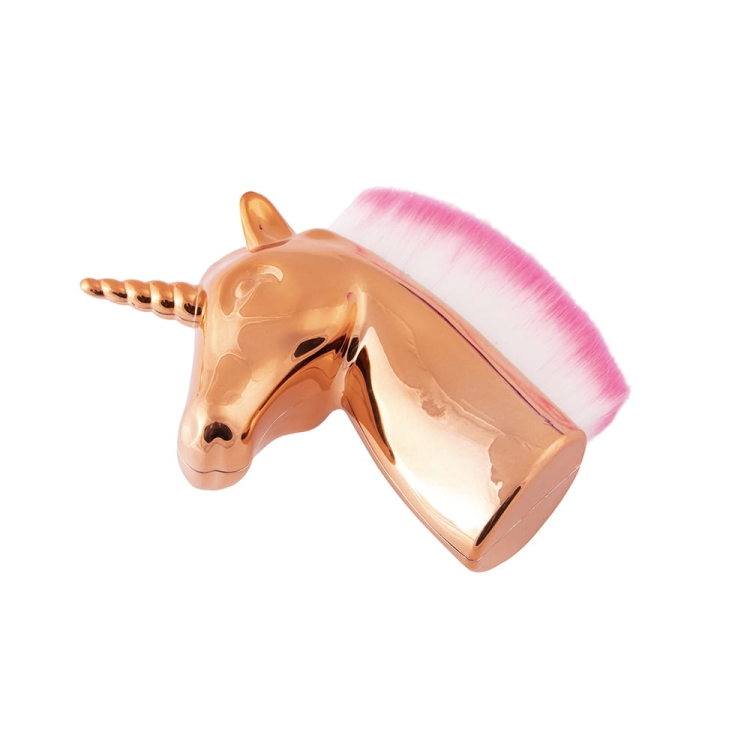 Duży pędzel do pyłu Jednorożec - Rose Gold