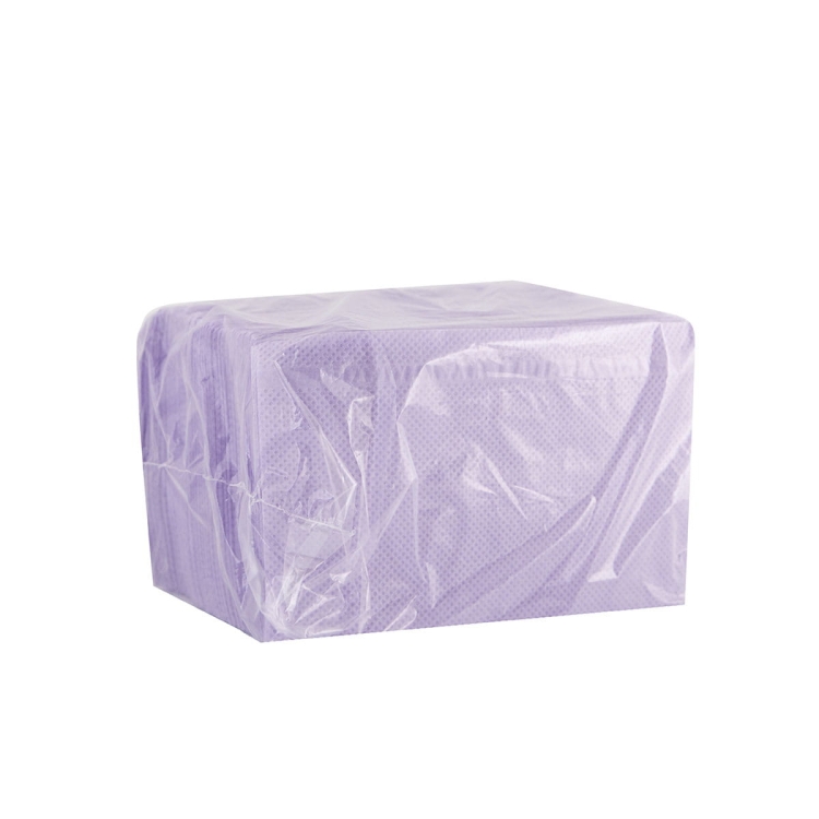 Serweta podfoliowana fioletowa składana 33cm x 48cm - 50sztuk