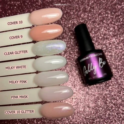 Baza żelowa do przedłużania Gelly BE Cosmetics Zone odcienie jakie są dostępne