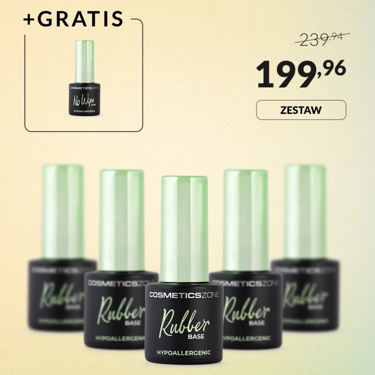 Zestaw Bazy kauczukowe hipoalergiczne + Top Classic GRATIS!