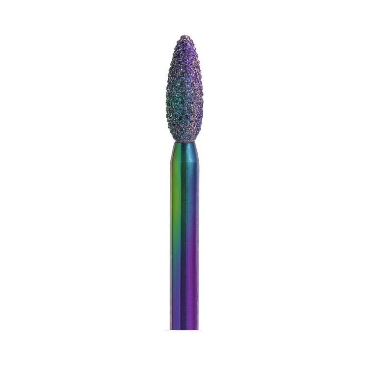 Diamond cutter for cuticle - cone, teardrop (rainbow) No10