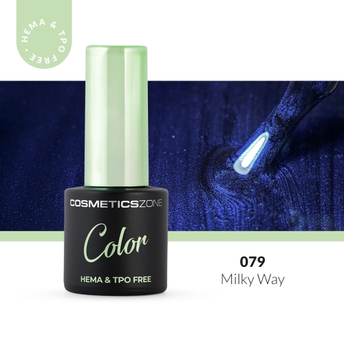 Lakier hybrydowy hipoalergiczny granatowy perłowy 7ml – Milky Way 079