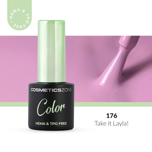 Lakier hybrydowy hipoalergiczny brudny róż 7ml – Take it Layla! 176
