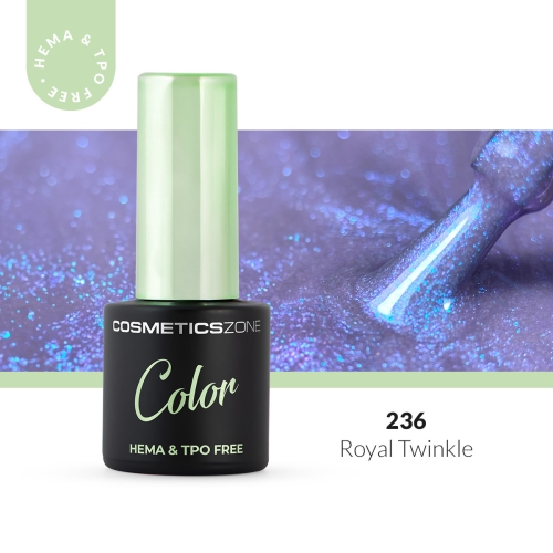 Lakier hybrydowy hipoalergiczny metaliczny chłodny fiolet 7ml - Royal Twinkle 236