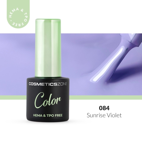 Lakier hybrydowy hipoalergiczny pastelowy jasny fiolet 7ml - Sunrise Violet 084