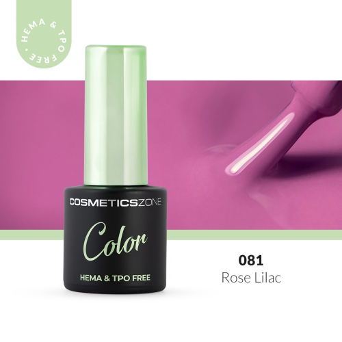 Lakier hybrydowy hipoalergiczny jasny fioletowy wrzosowy 7ml - Rose Lilac 081 bez HEMA i bez TPO