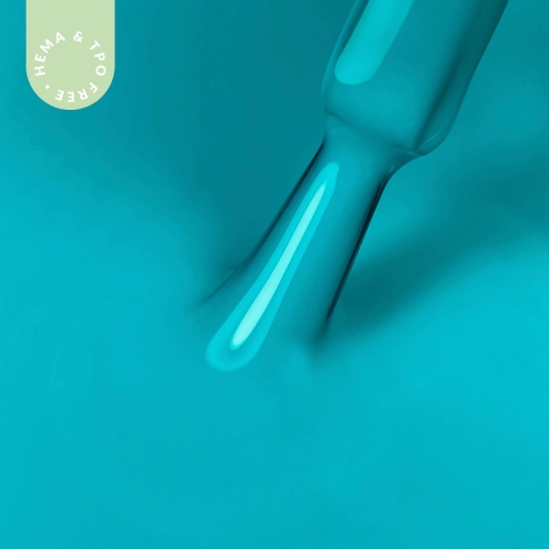 Lakier hybrydowy hipoalergiczny turkusowy 7ml - Tropic Blue 124 bez HEMA i bez TPO