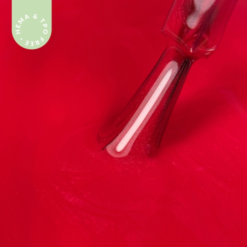 Lakier hybrydowy hipoalergiczny czerwony koralowy 7ml - Coral Red 161 bez HEMA i bez TPO