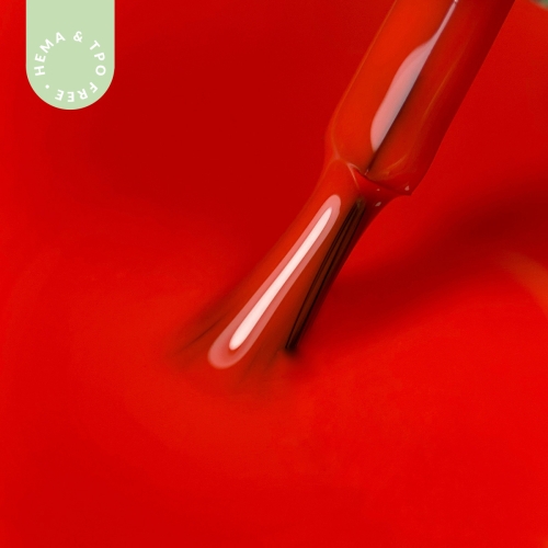Lakier hybrydowy hipoalergiczny czerwony koralowy 7ml - Coral Orange 177 bez HEMA i bez TPO