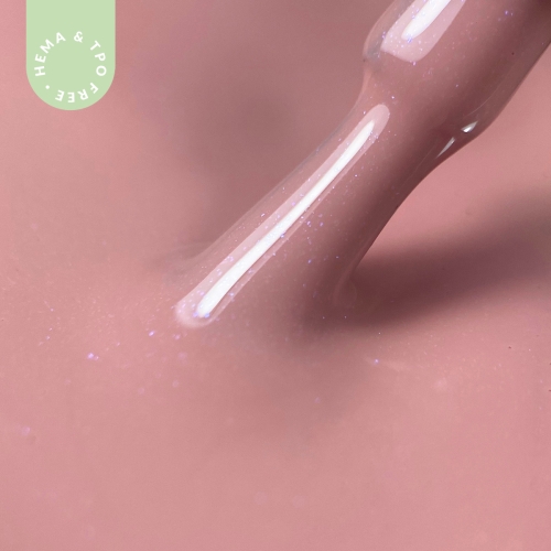 Lakier hybrydowy hipoalergiczny pastelowy brzoskwiniowy z drobinkami 7ml - Magic Peach 732 bez HEMA i bez TPO