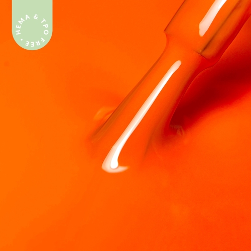 Lakier hybrydowy hipoalergiczny ciemny pomarańczowy 7ml - Neon Electric Orange N18 bez HEMA i bez TPO
