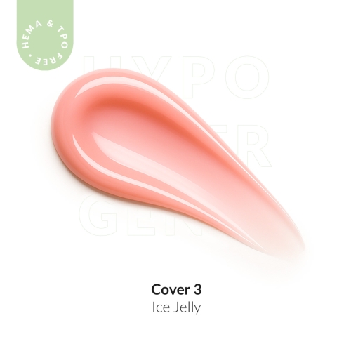 Żel do przedłużania paznokci UV LED galaretka ICE JELLY brzoskwiniowy - Cover 3 - 15ml bez HEMA i bez TPO