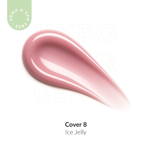 Żel do przedłużania paznokci UV LED galaretka ICE JELLY - brudny różowy Cover 8 - 50ml bez HEMA i bez TPO