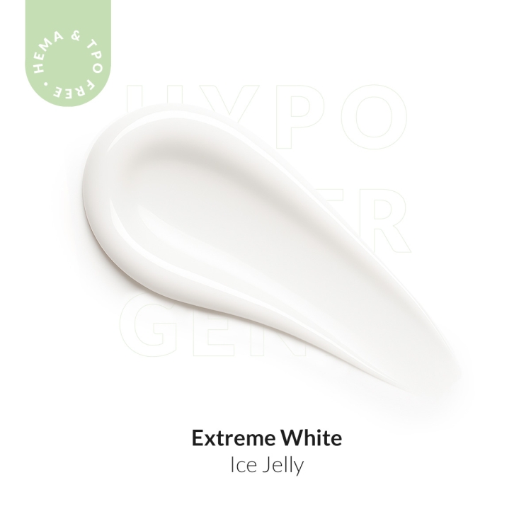 Żel do przedłużania paznokci UV LED galaretka ICE JELLY biały - Extreme White 5ml bez HEMA i bez TPO