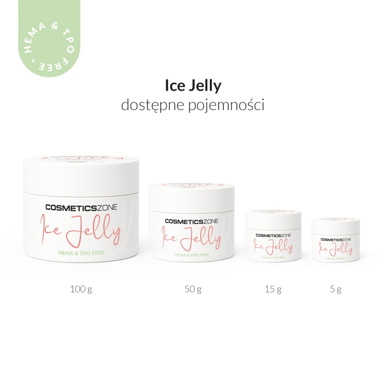 Żel do przedłużania paznokci UV LED galaretka ICE JELLY biały - Extreme White 5ml bez HEMA i bez TPO