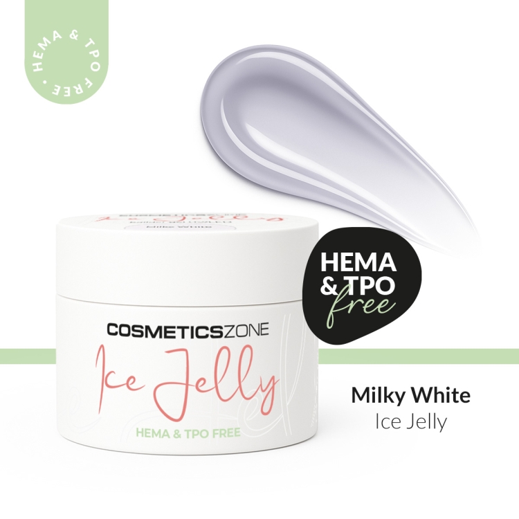Żel do przedłużania paznokci UV LED galaretka ICE JELLY mleczny - Milky White 5ml bez HEMA i bez TPO