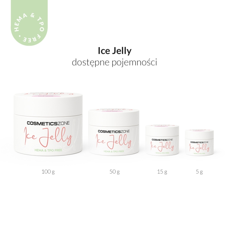 Żel do przedłużania paznokci UV LED galaretka ICE JELLY mlecznoróżowy - Pink Mask 50ml bez HEMA i bez TPO