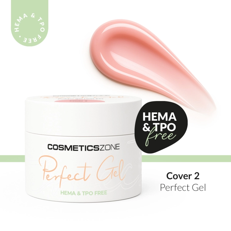 Żel do przedłużania paznokci UV LED Perfect Gel brzoskwiniowy - Cover 2 - 15ml bez HEMA i bez TPO