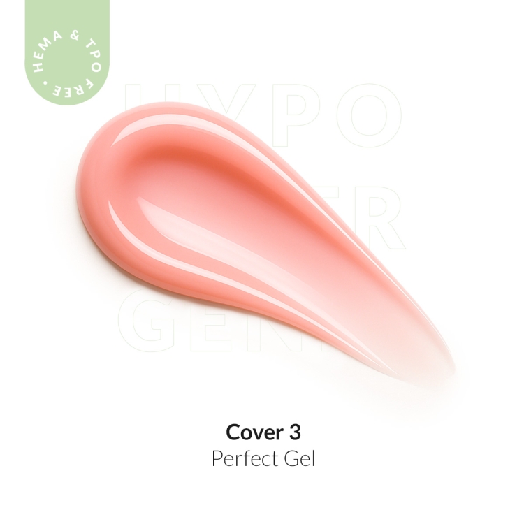 Żel do przedłużania paznokci brzoskwiniowy UV LED Perfect Gel Cover 3 - 15ml bez HEMA i bez TPO
