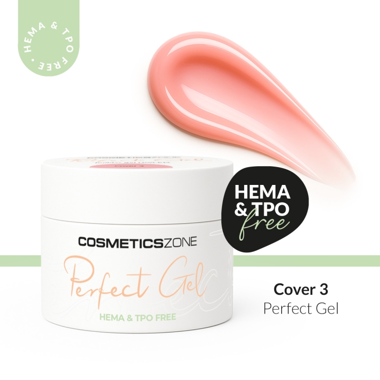 Żel do przedłużania paznokci brzoskwiniowy UV LED Perfect Gel Cover 3 - 15ml bez HEMA i bez TPO