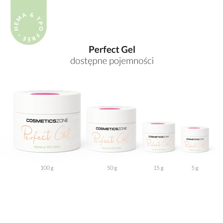 Żel do przedłużania paznokci UV LED Perfect Gel przezroczysty różowy – Pink 15ml bez HEMA i bez TPO