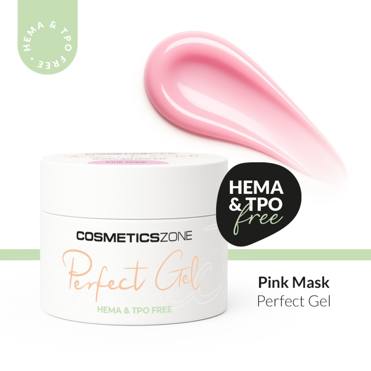 Żel do przedłużania paznokci UV LED Perfect Gel mlecznoróżowy - Pink Mask 5ml bez HEMA i bez TPO