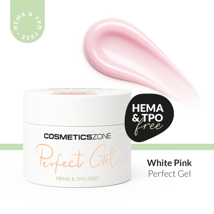 Żel do przedłużania paznokci mlecznoróżowy UV LED Perfect Gel White Pink 100ml bez HEMA i bez TPO