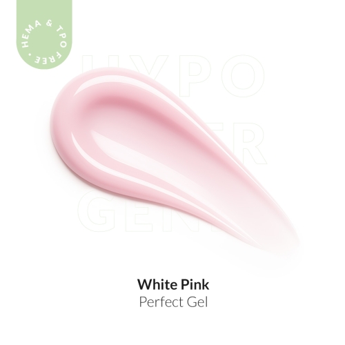 Żel do przedłużania paznokci mlecznoróżowy UV LED Perfect Gel White Pink 50ml bez HEMA i bez TPO