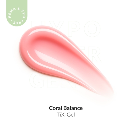 Żel budujący z tiksotropią jasny koral UV LED Coral Balance 5ml bez HEMA i bez TPO