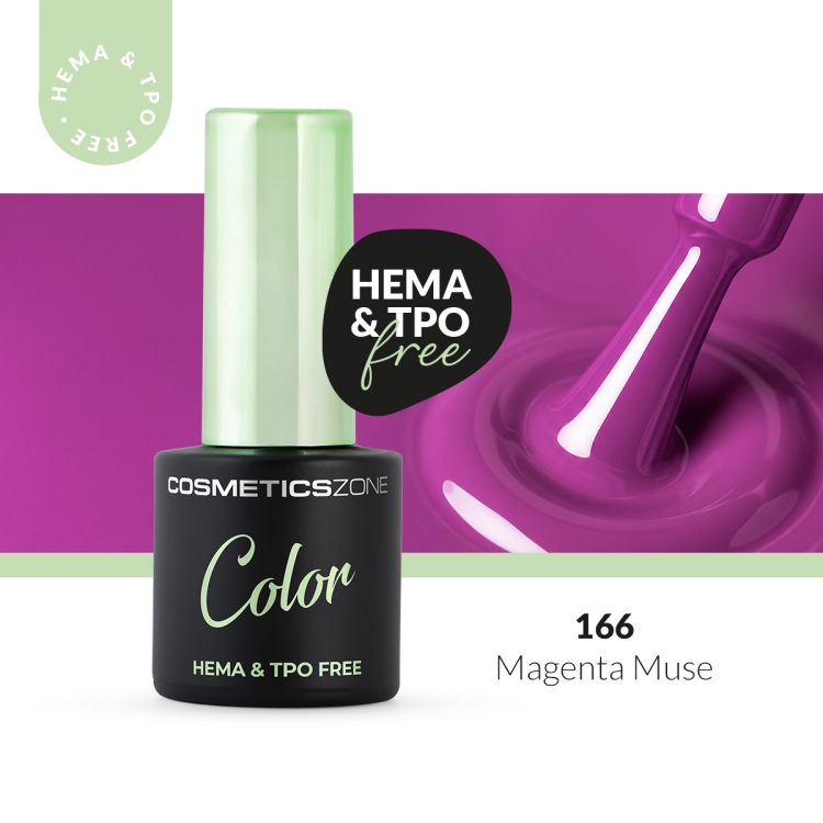 Hybrid nail polish pink fuchsia 7ml - Magenta Muse 166