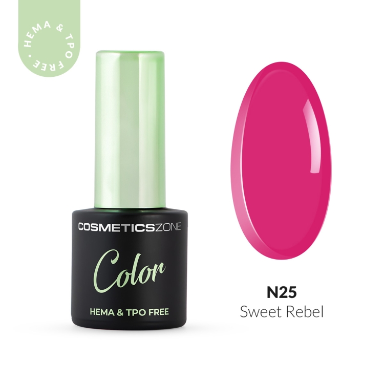 Hybrid nail polish pink neon 7ml - Sweet Rebel N25