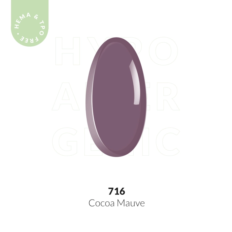 Hybrid nail polish brown 7ml - Cocoa Mauve 716