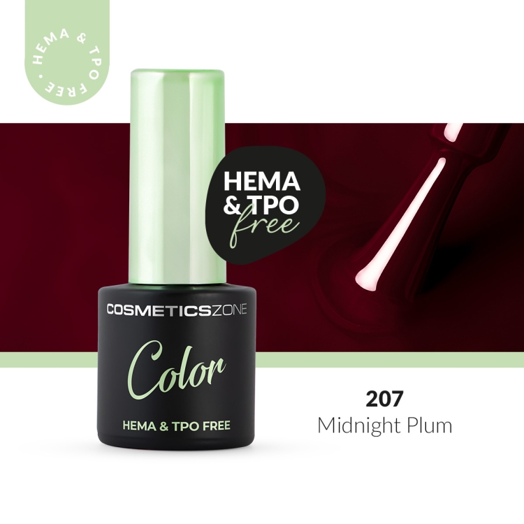 Lakier hybrydowy hipoalergiczny burgund 7ml - Midnight Plum 207