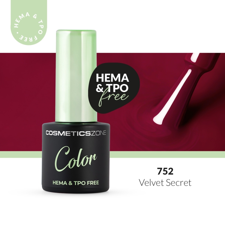Hybrid nail polish burgundy 7ml - Velvet Secret 752