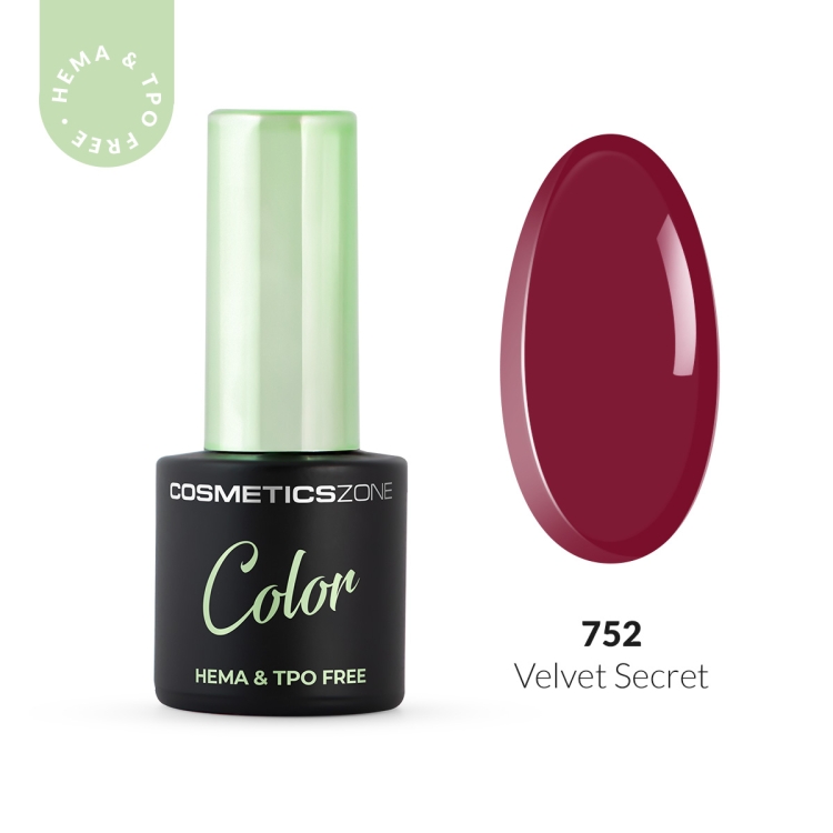 Hybrid nail polish burgundy 7ml - Velvet Secret 752