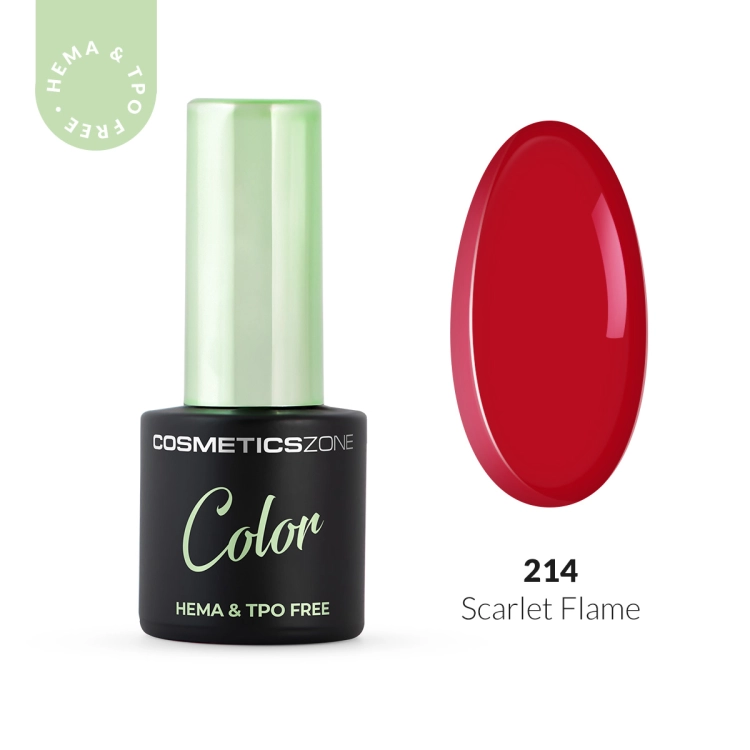 Hybrid nail polish classic red 7ml - Scarlet Flame 214