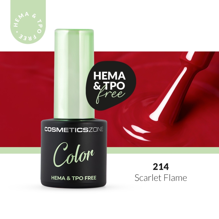 Hybrid nail polish classic red 7ml - Scarlet Flame 214