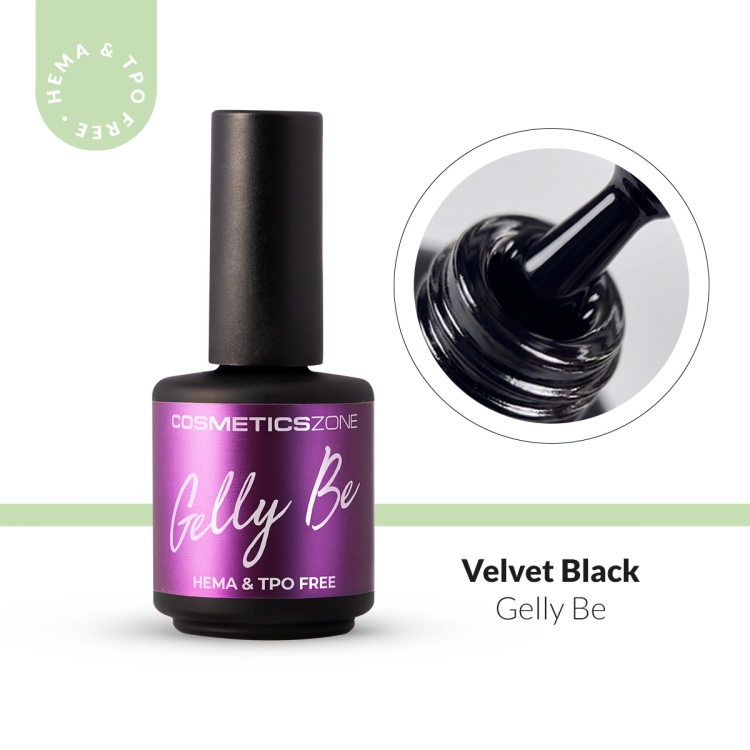 Baza żelowa do przedłużania Gelly BE czarna - Velvet Black 15ml