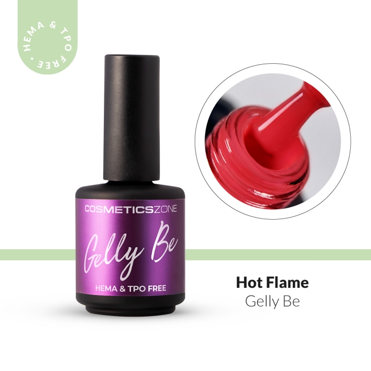 Baza żelowa do przedłużania Gelly BE czerwona - Hot Flame 15ml