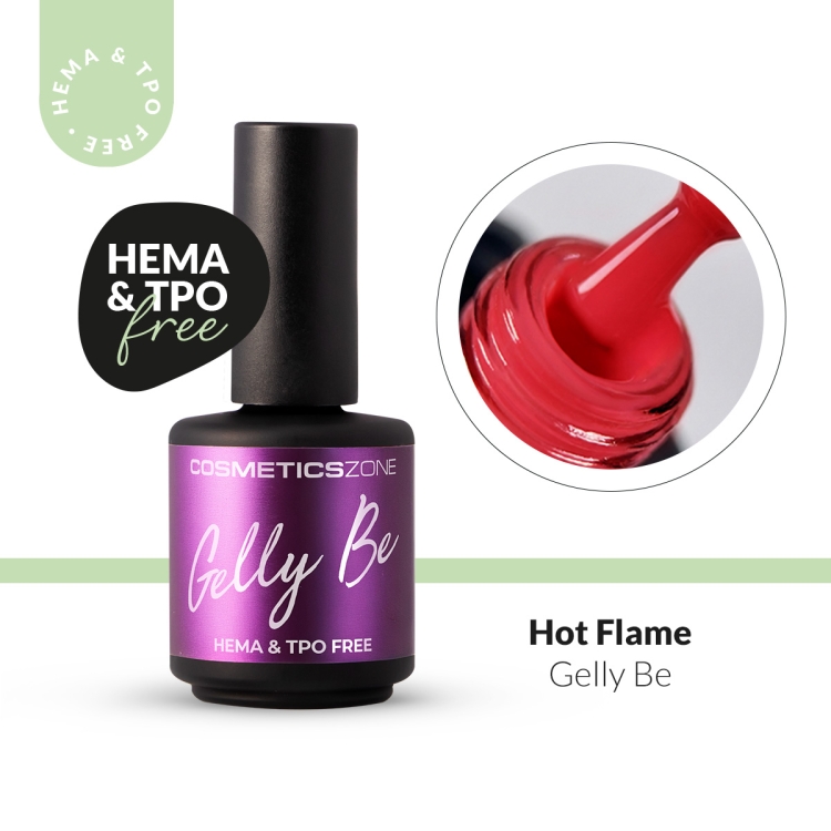 Baza żelowa do przedłużania Gelly BE czerwona - Hot Flame 15ml