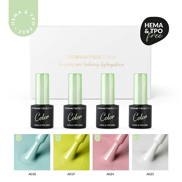 SET 4 lakierów hybrydowych - Fresh Pastel