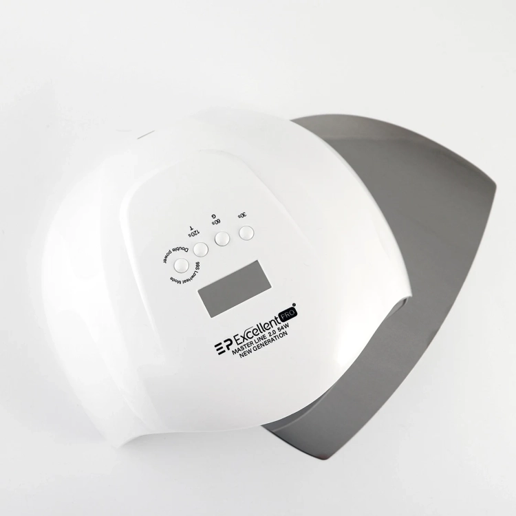 Widok z góry lampy LED UV 54W Excellent Pro do manicure hybrydowego, żeli i akrylożeli