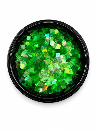 Zielone diamenciki kryształki kwadraty do paznokci