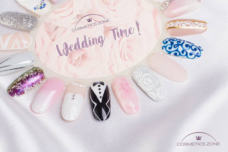 Wzorniki z ślubnym manicure
