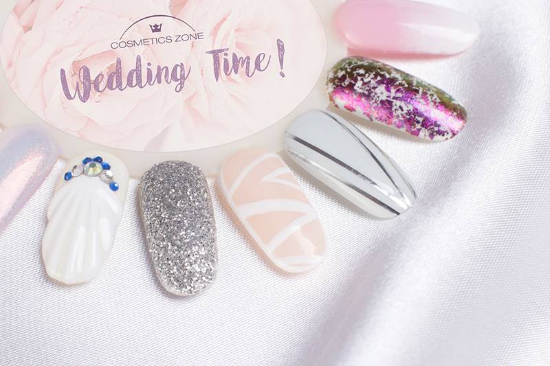 manicure ślubny, wzory na ślub
