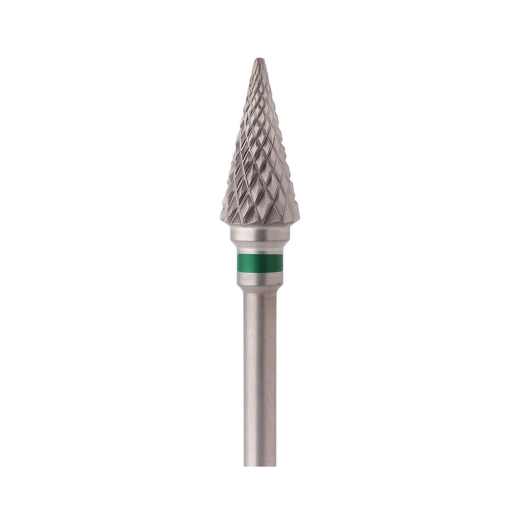 Carbide cutter for gel, hybrid, acrylic - cone - sharp K10